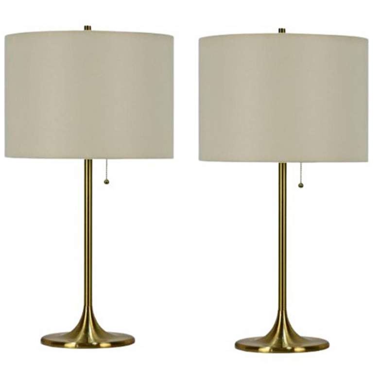Image 1 Halley Soft Gold Metal Table Lamps Set of 2