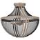 Hallie 2-Light Distressed Grey Wood Semi-Flush Mount Light