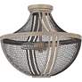 2_Hallie 2-Light Distressed Grey Wood Semi-Flush Mount Light more views