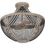 4_Hallie 2-Light Distressed Grey Wood Semi-Flush Mount Light more views