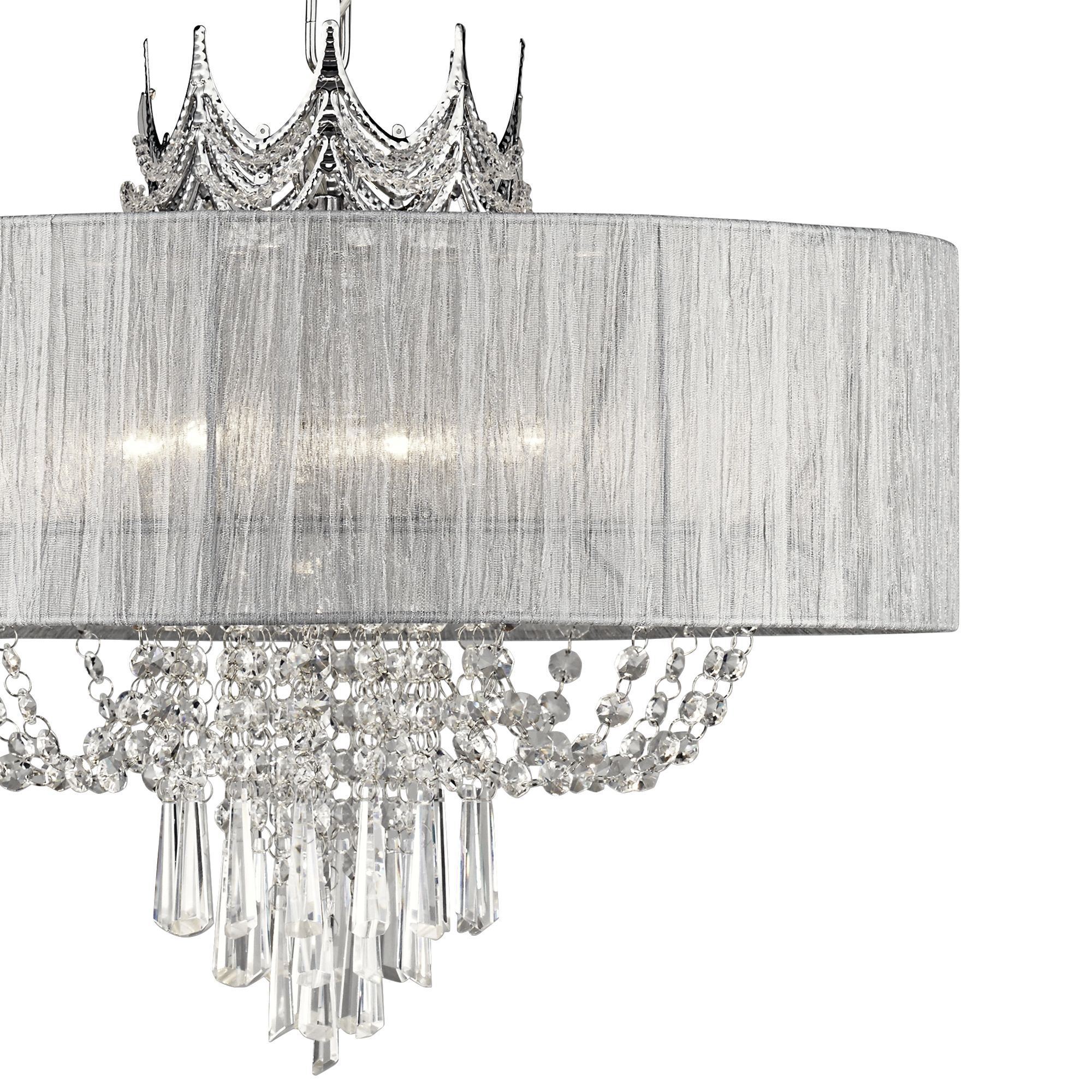 draped crystal chandelier