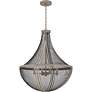 2_Hallie 4-Light Distressed Grey Wood Pendant Light more views