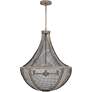 3_Hallie 4-Light Distressed Grey Wood Pendant Light more views