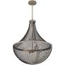4_Hallie 4-Light Distressed Grey Wood Pendant Light more views