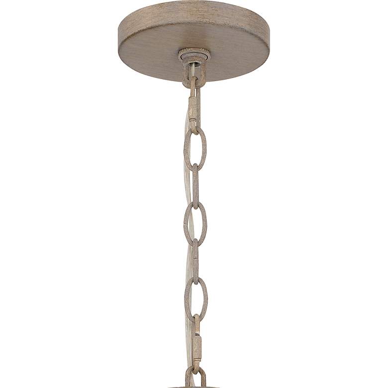 Image 6 Hallie 4-Light Distressed Grey Wood Pendant Light more views