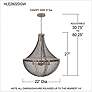 7_Hallie 4-Light Distressed Grey Wood Pendant Light more views