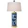 Hallie Blue and White Porcelain Brushpot Vase Table Lamp