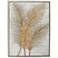 Hallie Polished Gold 48" High Framed Canvas Wall Art