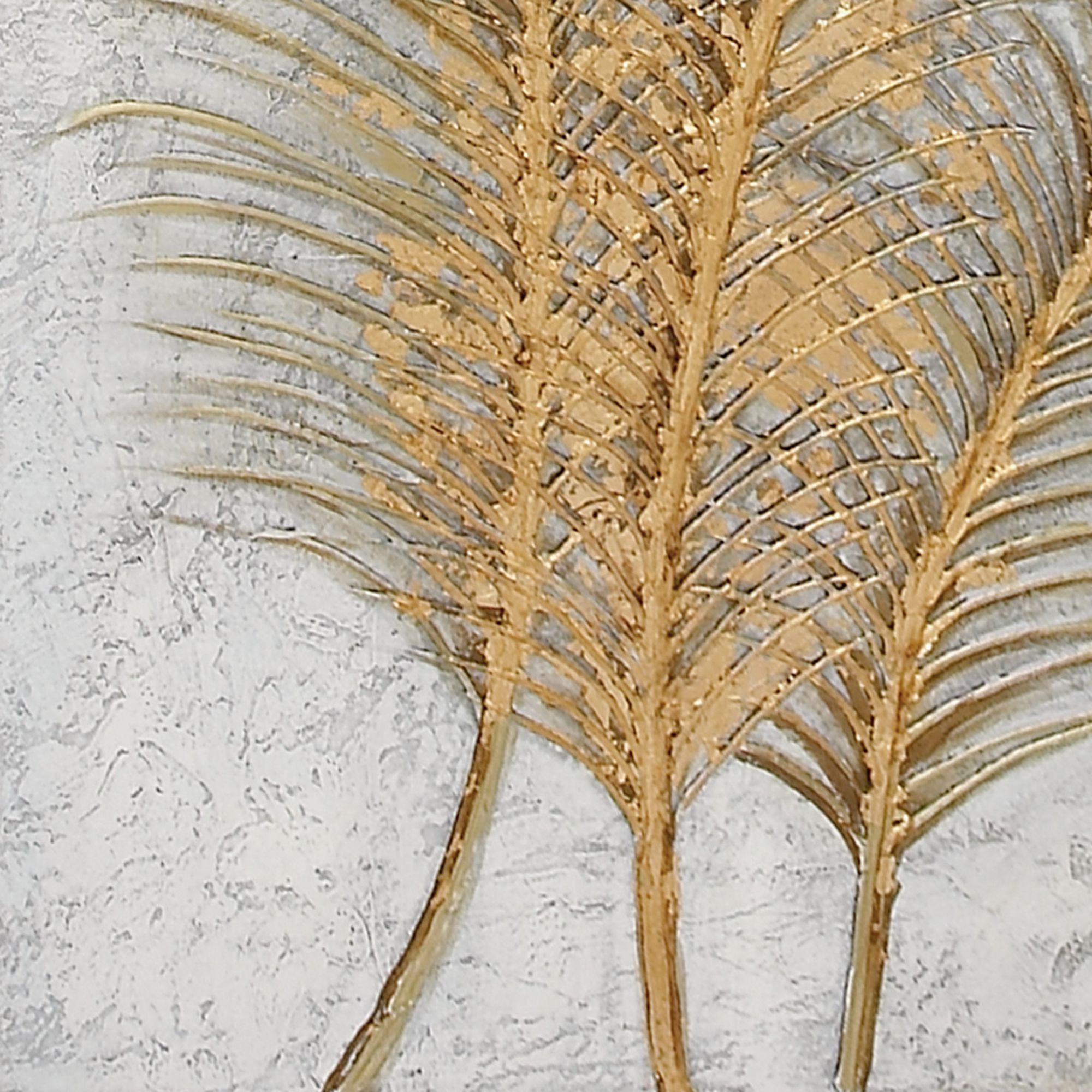 Image 3 Hallie Polished Gold 48" High Framed Canvas Wall Art more views
