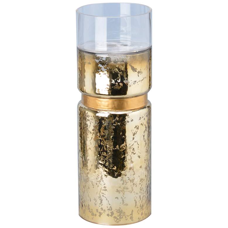 Image 1 Halloway 17.1 inch Hammered Gold Candle Holder