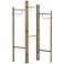 Hallstand 52"W Wooden Coated Metal Screen/Mobile Wardrobe