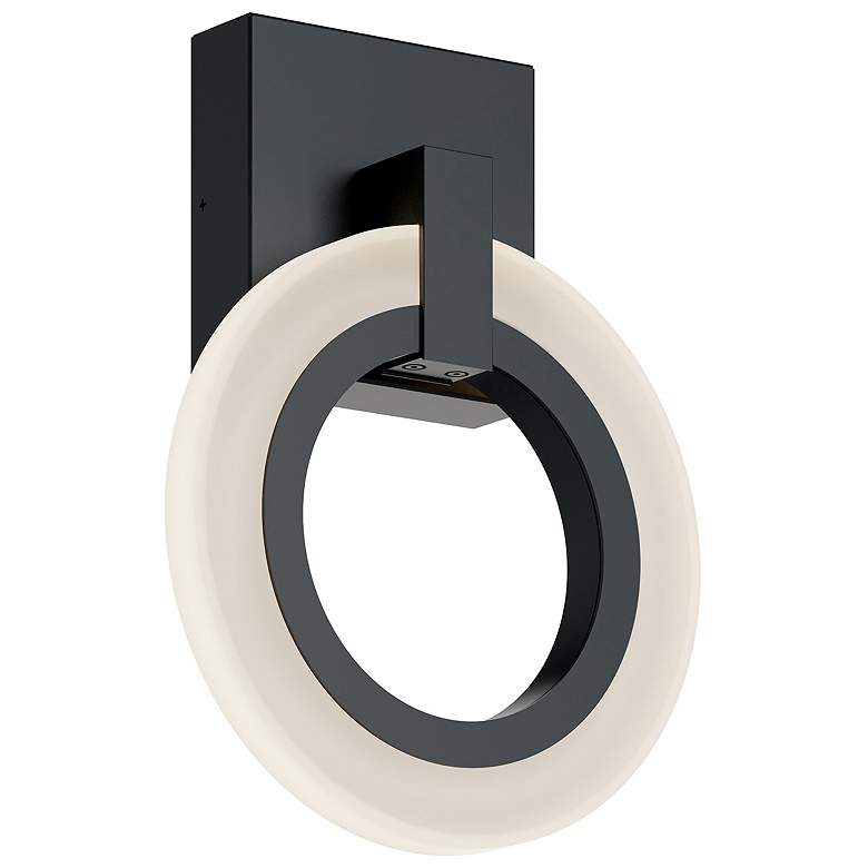 Image 1 Halo 10.75" High Black LED Sconce