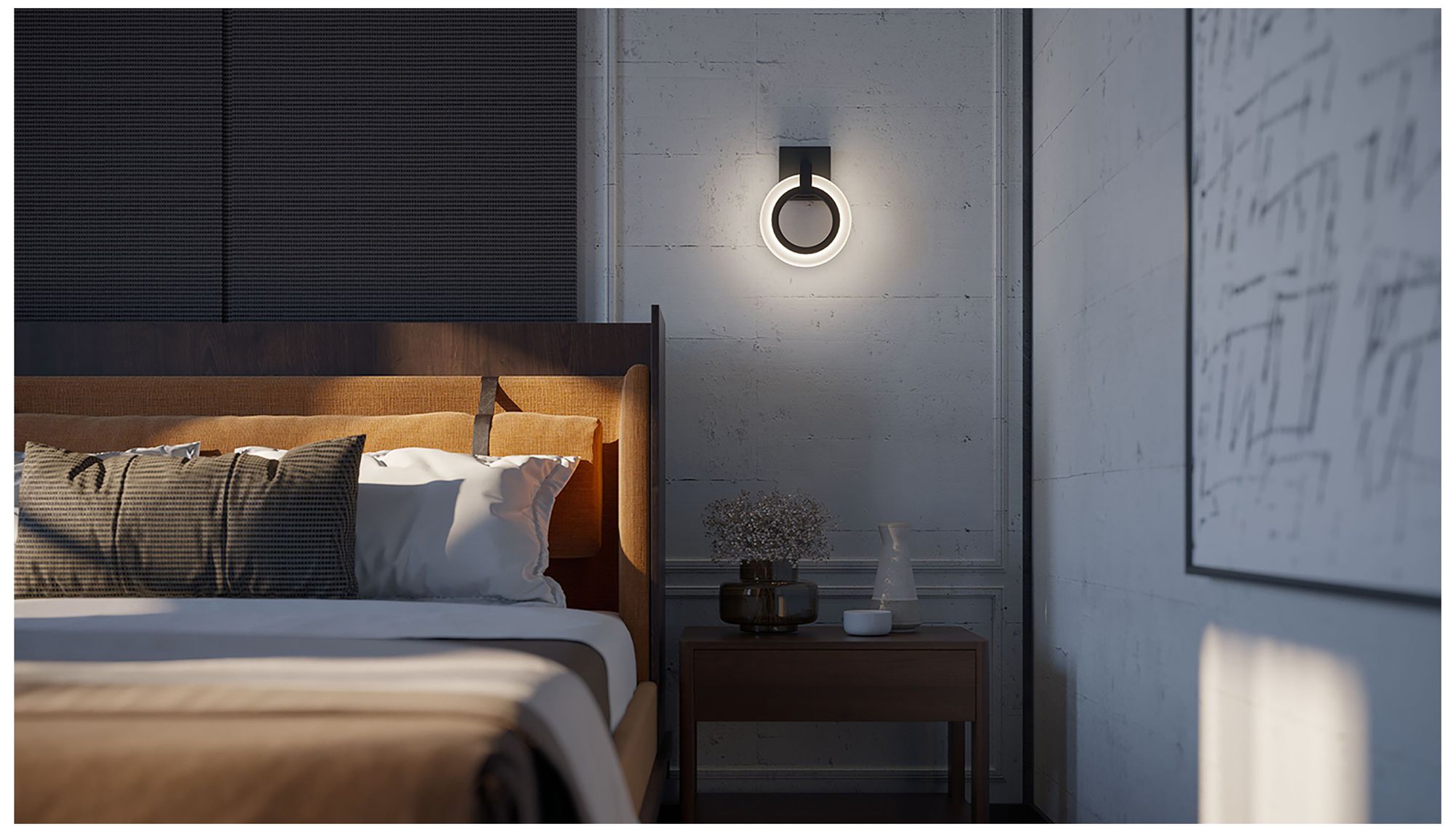 Image 2 Halo 10.75" High Black LED Sconce more views