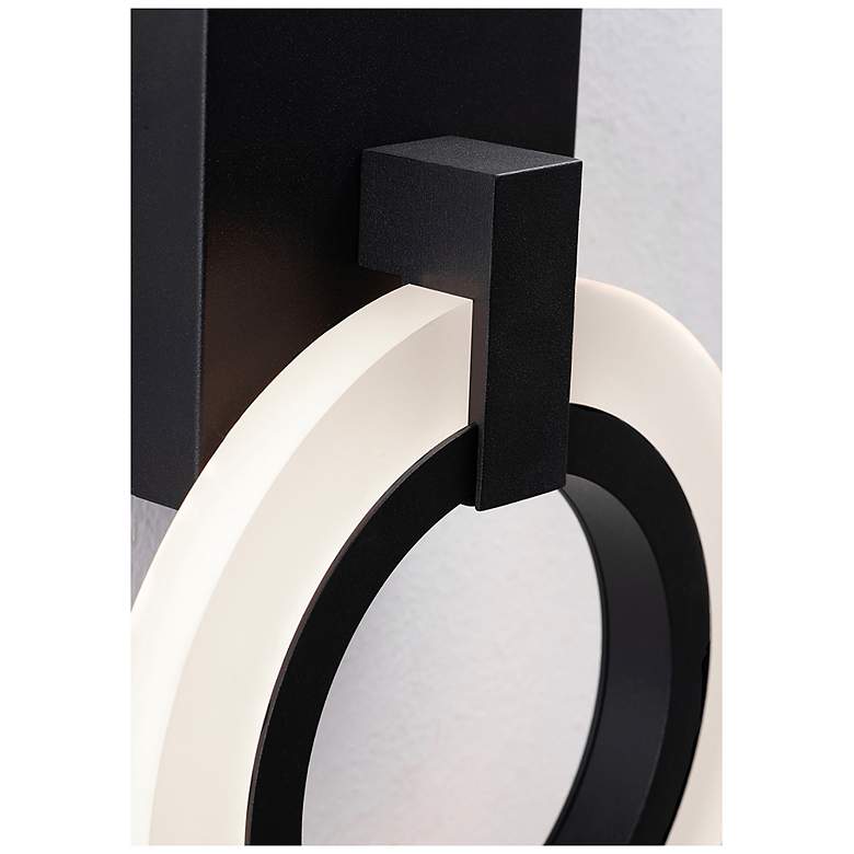 Image 3 Halo 10.75" High Black LED Sconce more views
