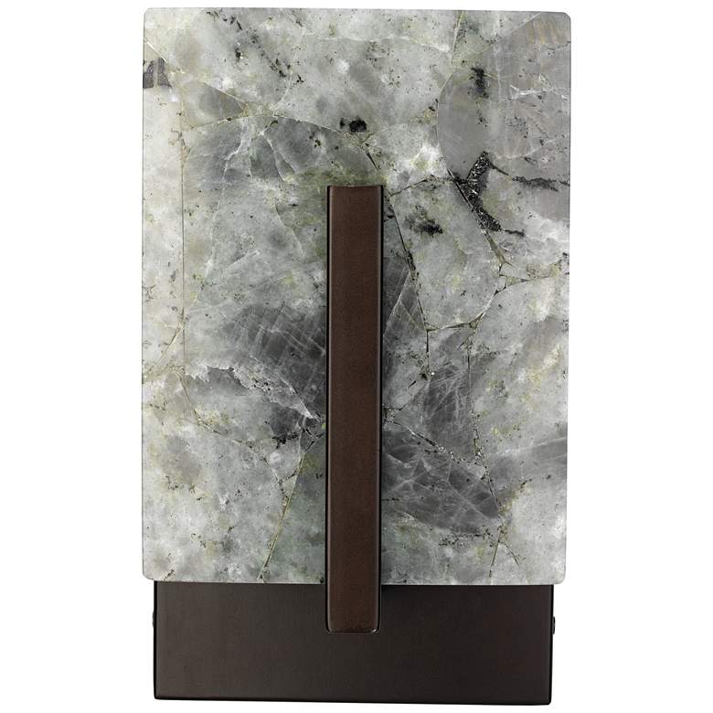 Image 1 Halo 10 1/4"H Labradorite and Oil-Rubbed Bronze Wall Sconce