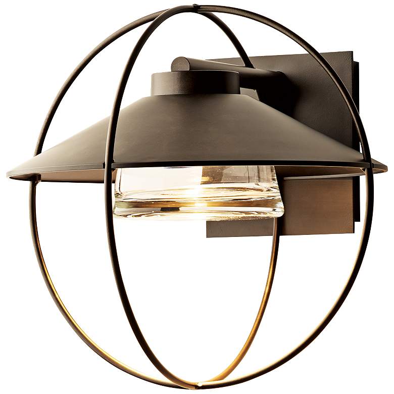 Image 1 Halo 13 1/4" High Dark Smoke Small Outdoor Wall Light