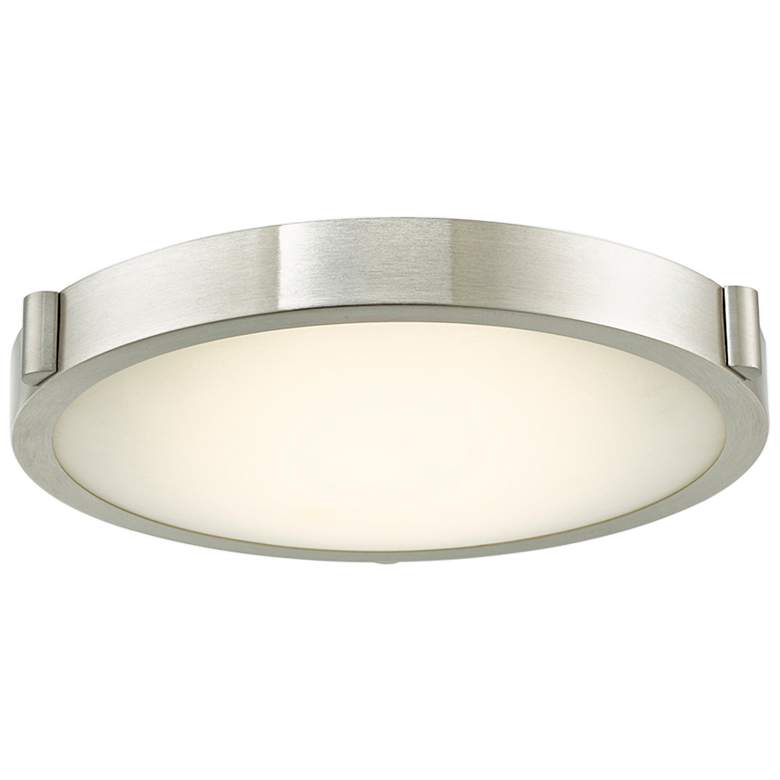 Image 2 Halo 13 inch Wide Brushed Nickel Modern LED Ceiling Light