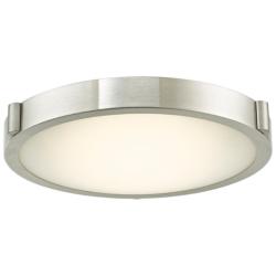 Halo 13&quot; Wide Brushed Nickel Modern LED Ceiling Light