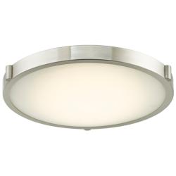 Halo 17&quot; Wide Brushed Nickel Modern LED Ceiling Light