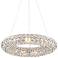 Halo 19 1/2" Wide Chrome and Crystal Ring Pendant Light