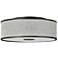 Halo 24 1/4" Wide Black Ceiling Light with Gray Shade