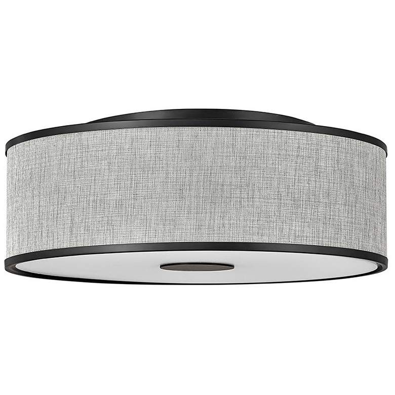 Image 1 Halo 24 1/4" Wide Black Ceiling Light with Gray Shade