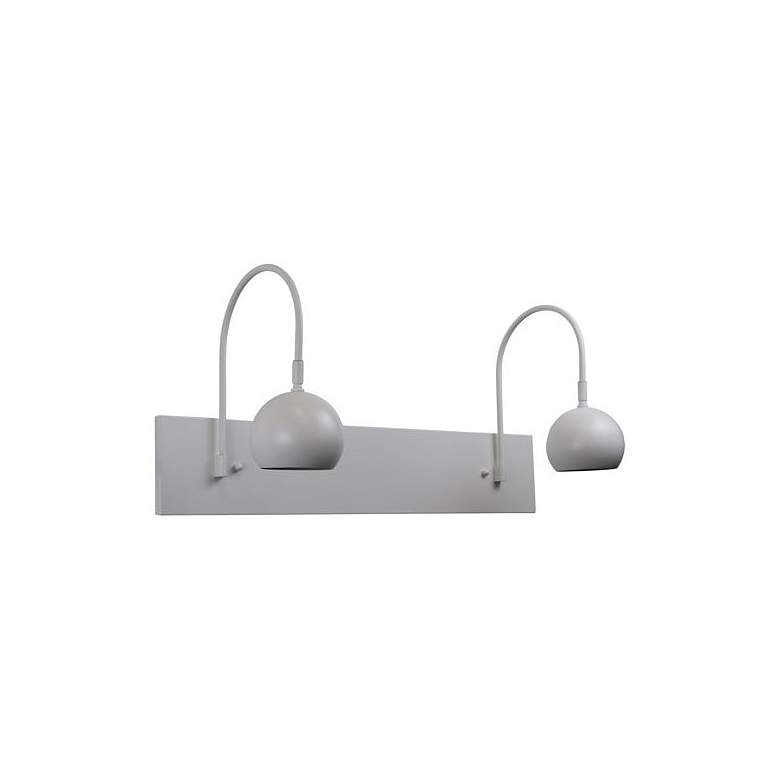 Image 1 Halo 24" Wide White Direct Wire 2-Light LED Picture Light