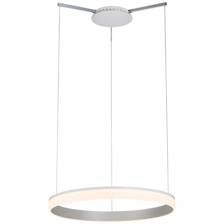 Image 1 Halo 31.5 inch Vanilla White/Chrome Pendant