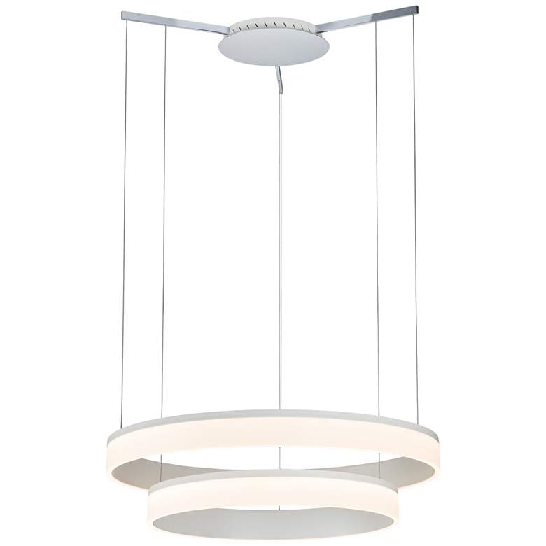 Image 1 Halo 31.9 inch Vanilla White/Chrome Pendant