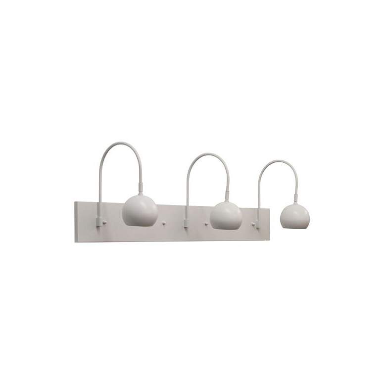 Image 1 Halo 36" Wide White Direct Wire 3-Light LED Picture Light