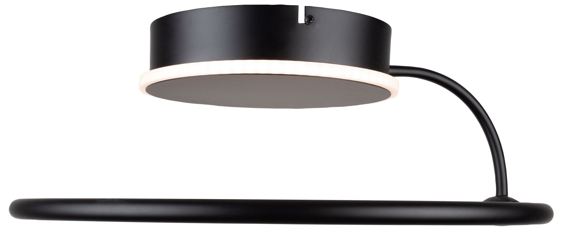 Image 4 Halo Collection Integrated LED Semi-Flush Mount, Black - Made to Order more views