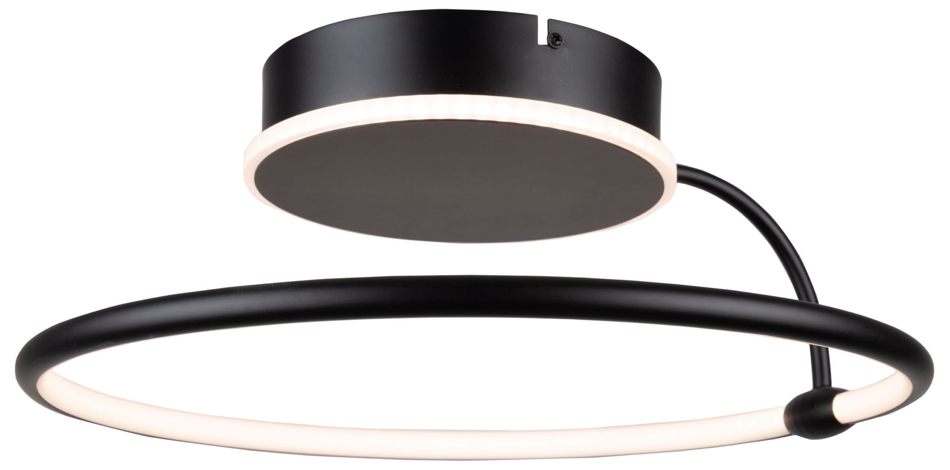 Image 2 Halo Collection Integrated LED Semi-Flush Mount, Black more views