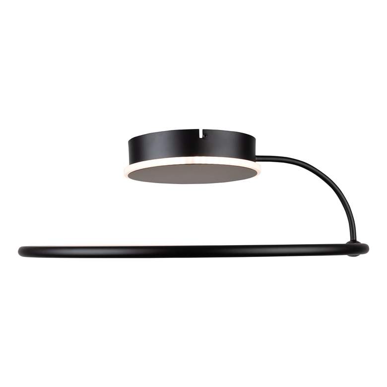 Image 4 Halo Collection Integrated LED Semi-Flush Mount, Black more views