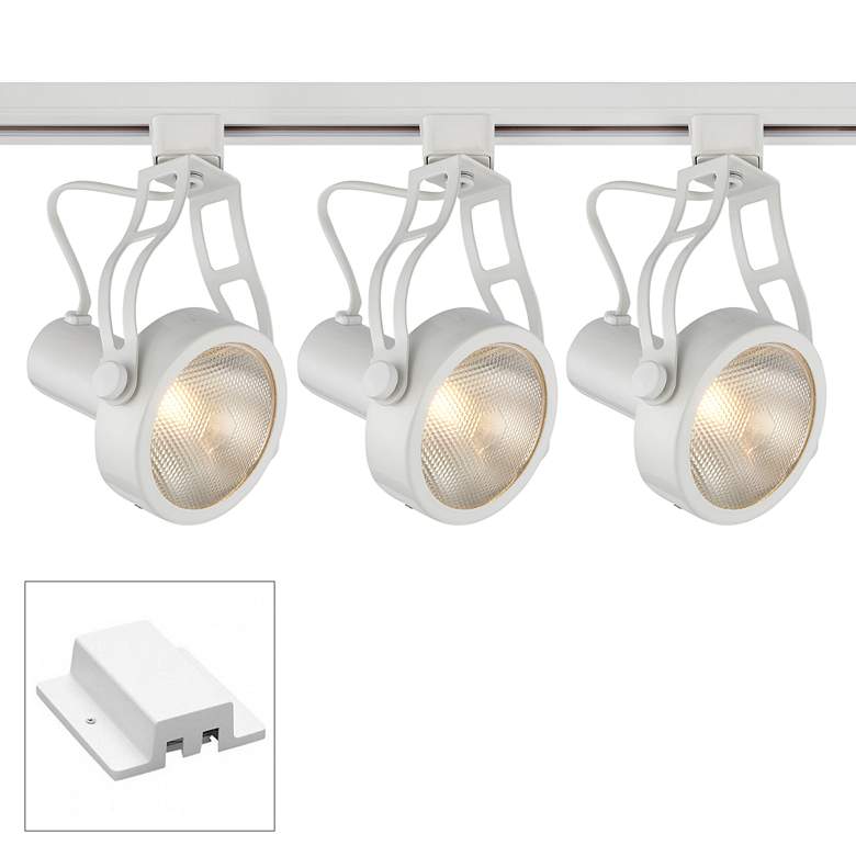 Image 1 Halo Compatible Single Circuit 4-Foot White Track Fixture