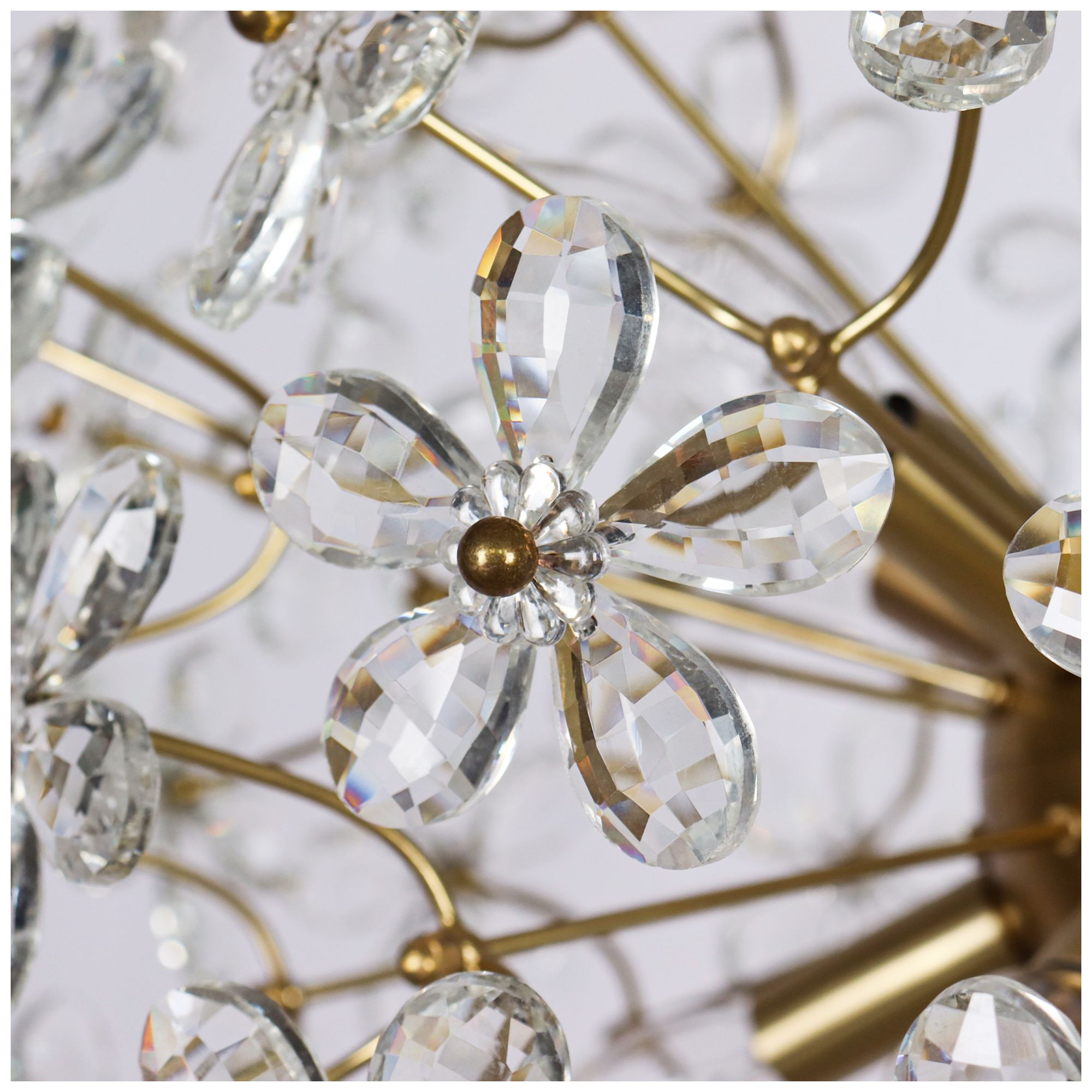 Image 2 Haloey 18" Wide Gold Ball Crystal 8-Light Chandelier more views