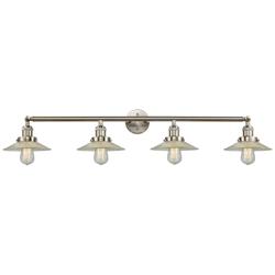 Halophane 44.5"W 4 Light Brushed Nickel Bath Light w/ Halophane Shade