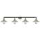 Halophane 44.5"W 4 Light Polished Chrome Bath Light w/ Halophane Shade