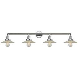 Halophane 44.5"W 4 Light Polished Chrome Bath Light w/ Halophane Shade