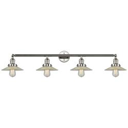Halophane 44.5"W 4 Light Polished Nickel Bath Light w/ Halophane Shade