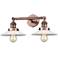Halophane 7" High Antique Copper 2-Light Wall Sconce