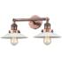 Halophane 7" High Antique Copper 2-Light Wall Sconce