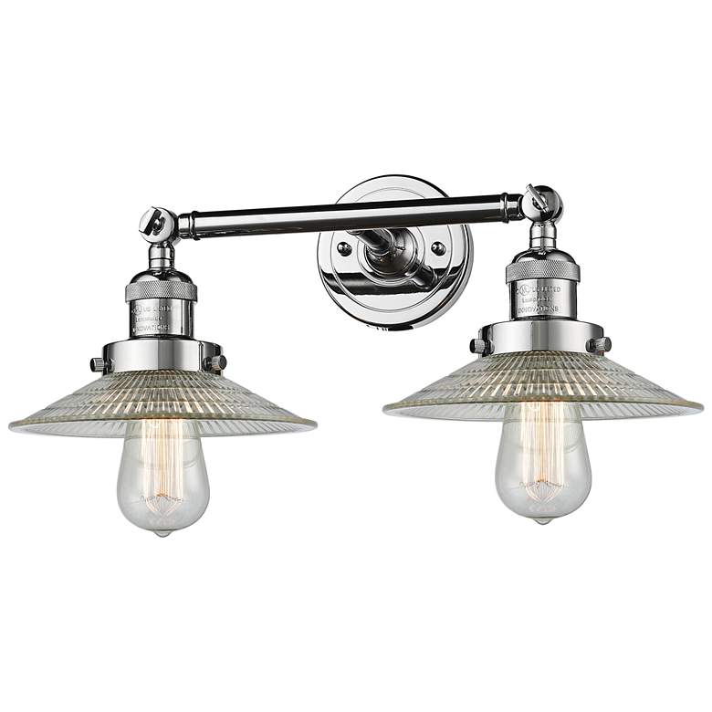 Image 1 Halophane 7"H Polished Chrome 2-Light Adjustable Wall Sconce
