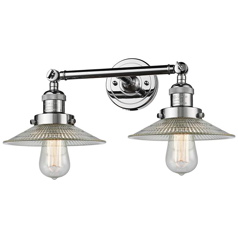 Image 1 Halophane 7 inchH Polished Chrome 2-Light Adjustable Wall Sconce