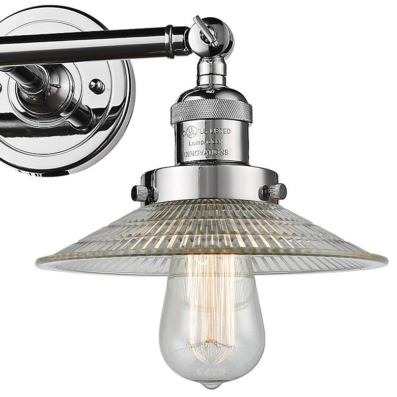 Image 2 Halophane 7"H Polished Chrome 2-Light Adjustable Wall Sconce more views