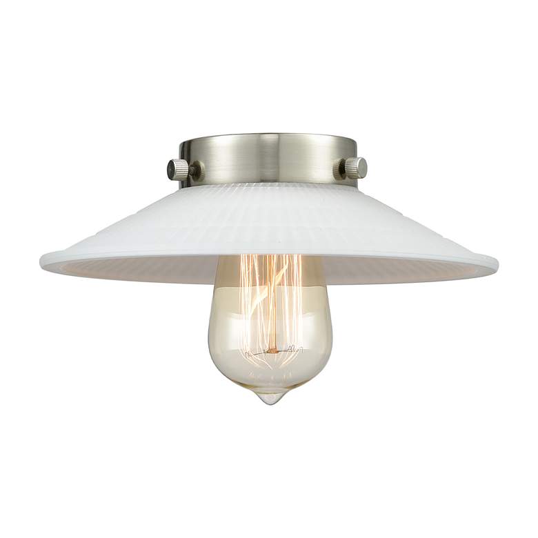 Image 7 Halophane 7"H Polished Chrome 2-Light Sconce w/ White Glass more views