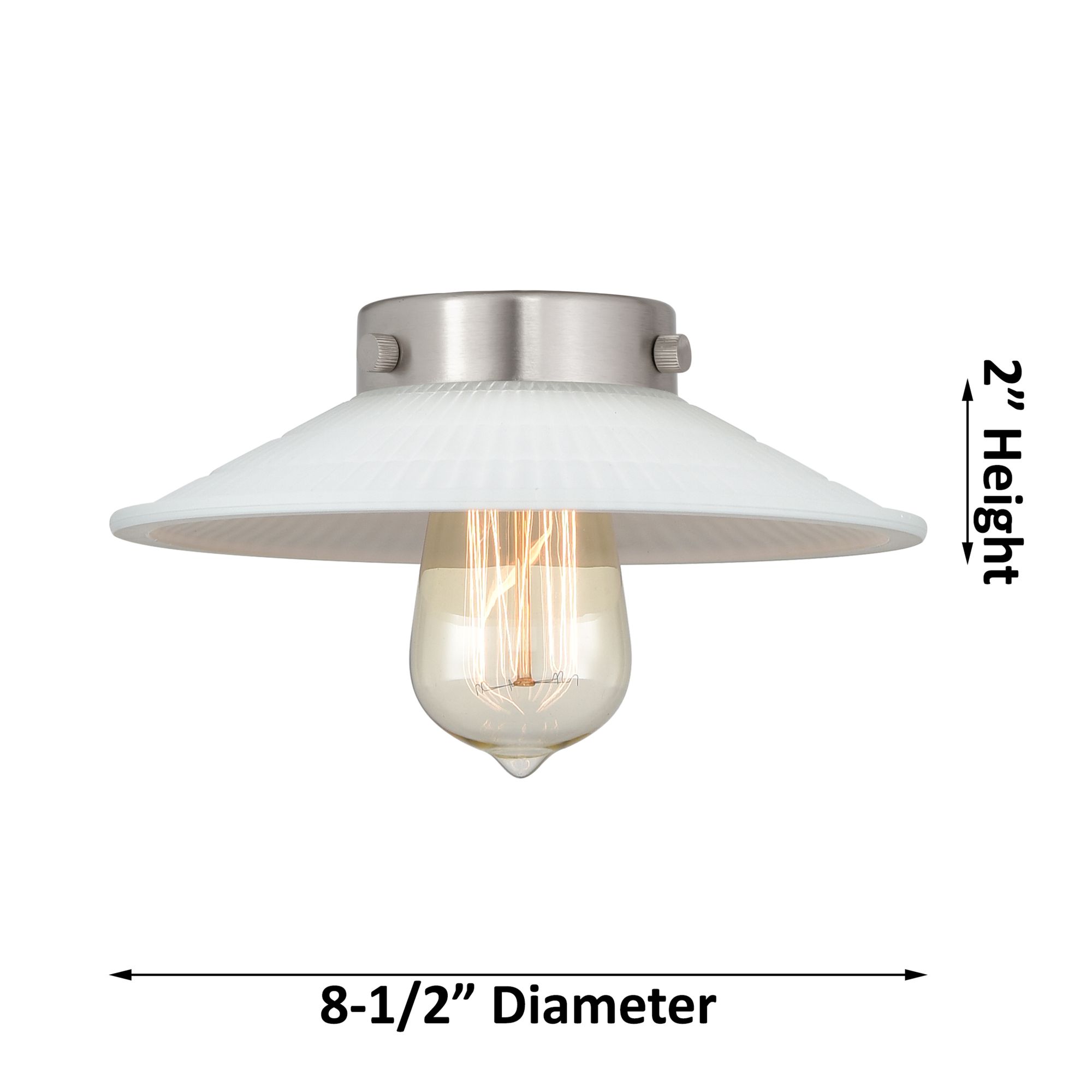 Halophane 7"H Polished Chrome 2-Light Sconce w/ White Glass