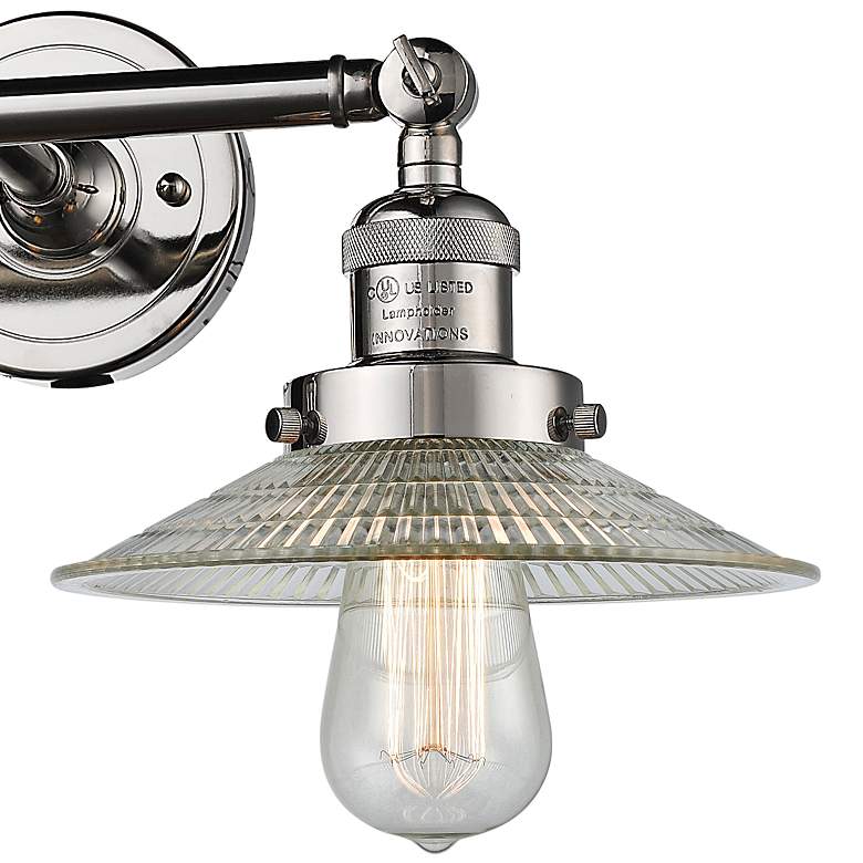 Image 2 Halophane 7"H Polished Nickel 2-Light Adjustable Wall Sconce more views