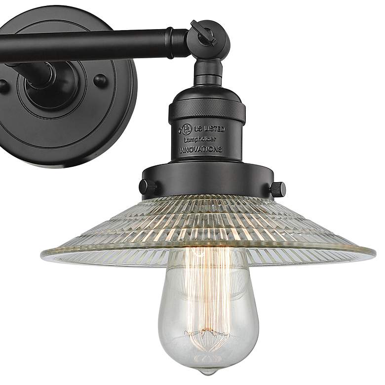 Image 2 Halophane 7"H Rubbed Bronze 2-Light Adjustable Wall Sconce more views