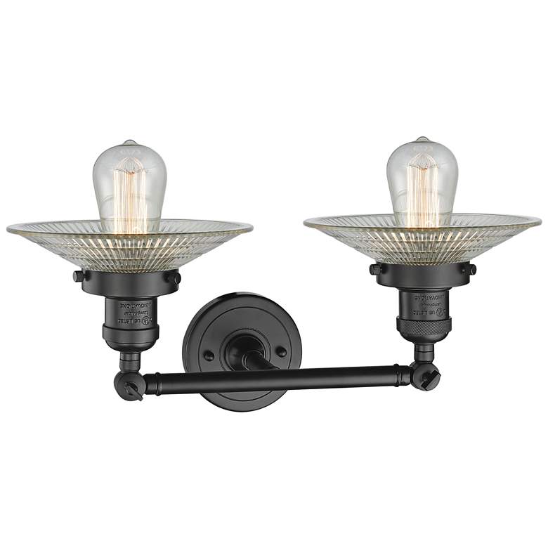 Image 3 Halophane 7 inchH Rubbed Bronze 2-Light Adjustable Wall Sconce more views