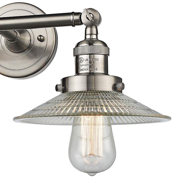 Image 3 Halophane 7"H Satin Nickel 2-Light Adjustable Wall Sconce more views